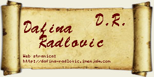 Dafina Radlović vizit kartica